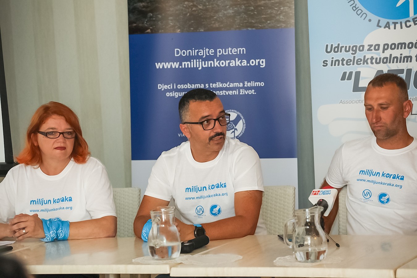 Nevenka Fuchs, predsjednica udruge Latice, Srećko Vukov, predstavnik Via Adriatice, Mario Carek, alpinist.jpeg