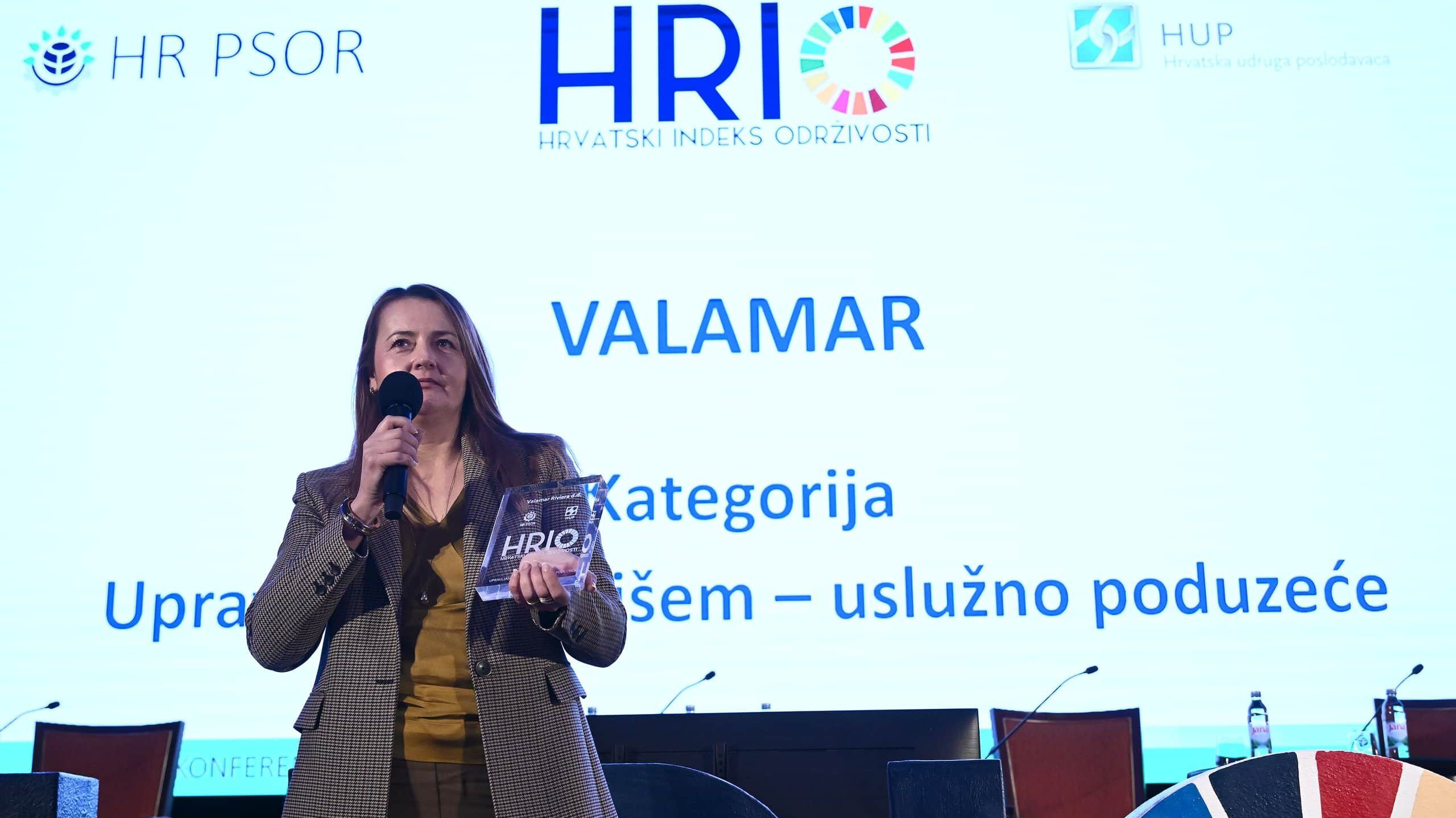 Valamar dobitnik nagrade Hrvatskog indeksa održivosti za upravljanje okolišem