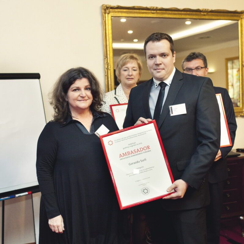 Gorazd Surla iz Valamar Rivijere  dobitnik nagrade Ambasador hrvatskog kongresnog turizma