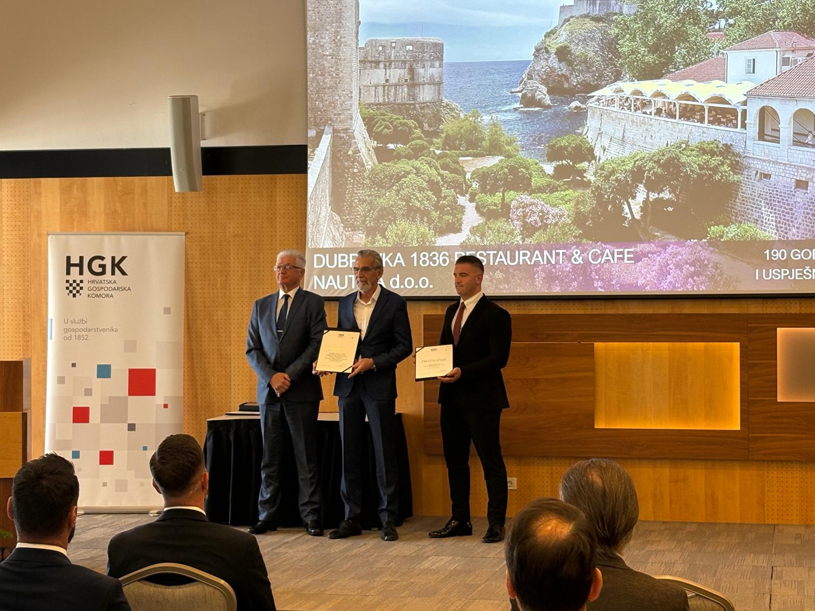 Valamaru priznanje za 50 godina hotelske djelatnosti u Dubrovniku